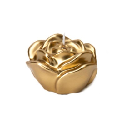 28283-Hervit candela rosa laccata oro Ø7x5cm