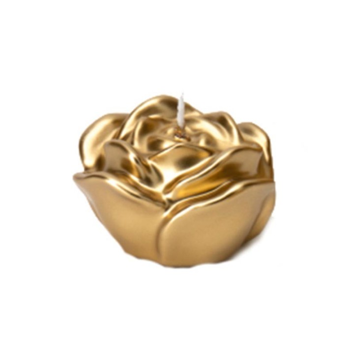28283-Hervit candela rosa laccata oro Ø7x5cm