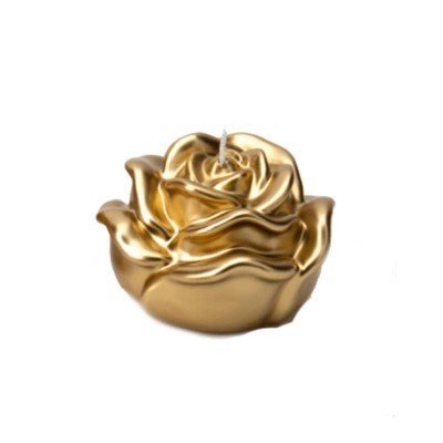 CANDELA ROSA ORO MATT METALL.DIA.10X7CM 2