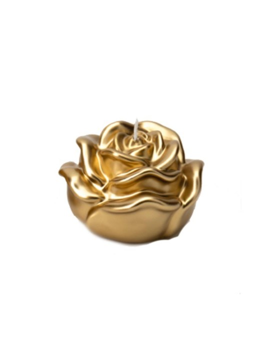 28284-Hervit candela rosa laccata oro Ø10x7cm