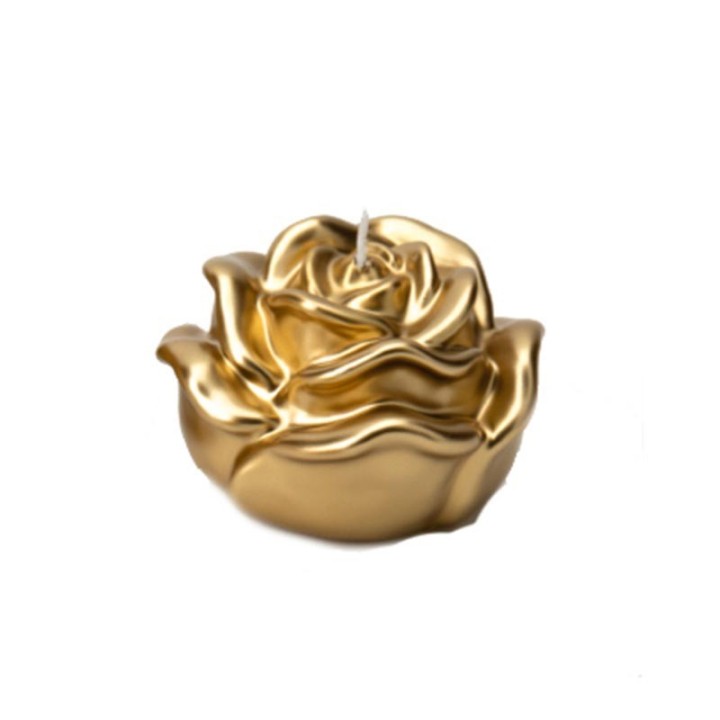 28284-Hervit candela rosa laccata oro Ø10x7cm