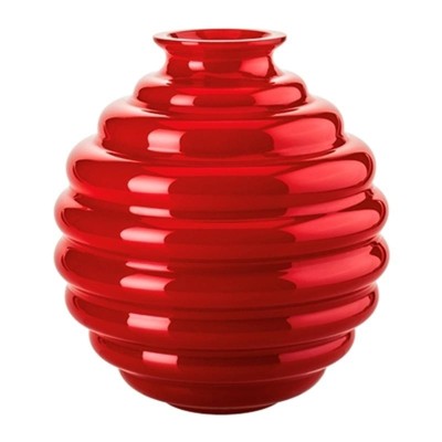 707.08 RV-Venini vaso Decò rosso Ø17cm Candida Celiento