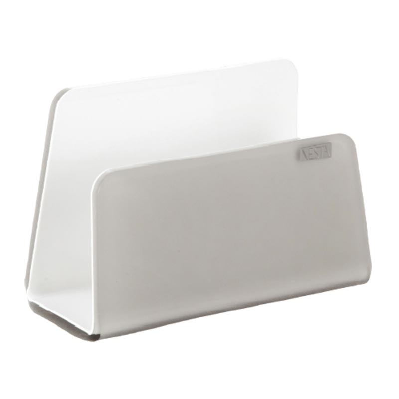 0250432S-Vesta portatovaglioli verticale Like Water in plexiglass tortora e bianco Candida Celiento