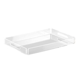 0110400-Vesta vassoio grande Like Water in plexiglass trasparente Candida Celiento