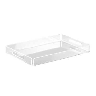 0110400-Vesta vassoio grande Like Water in plexiglass trasparente Candida Celiento