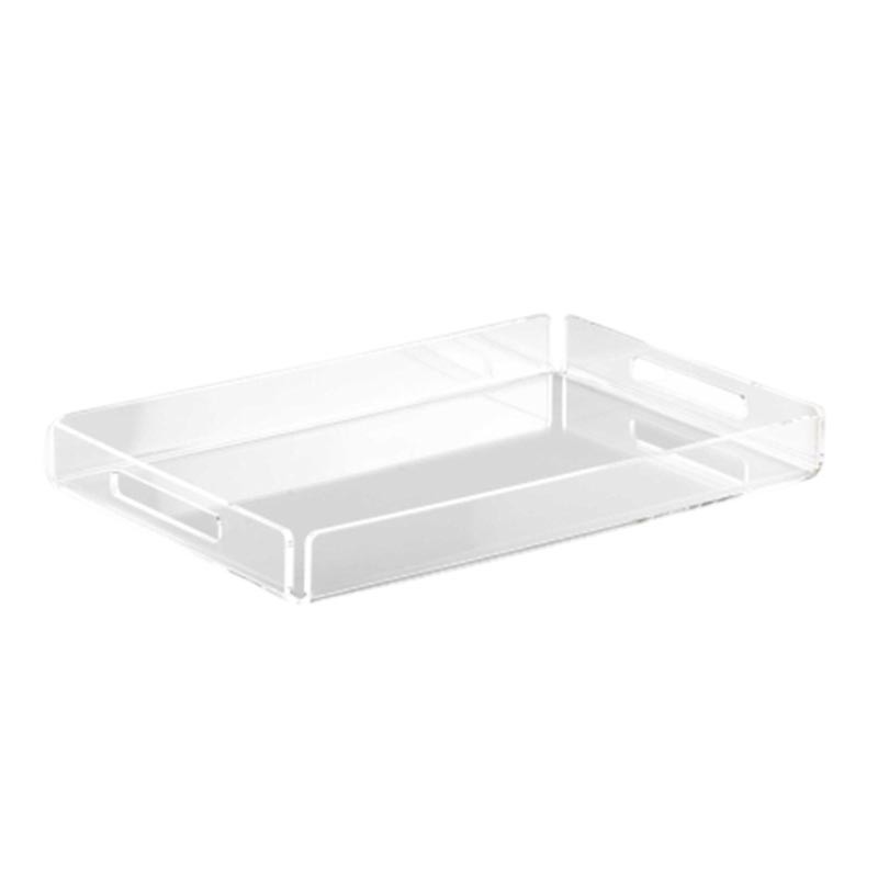 0110400-Vesta vassoio grande Like Water in plexiglass trasparente Candida Celiento