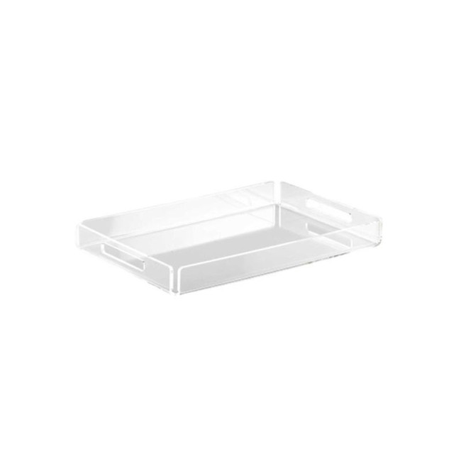 0100400-Vesta vassoio piccolo Like Water in plexiglass trasparente Candida Celiento