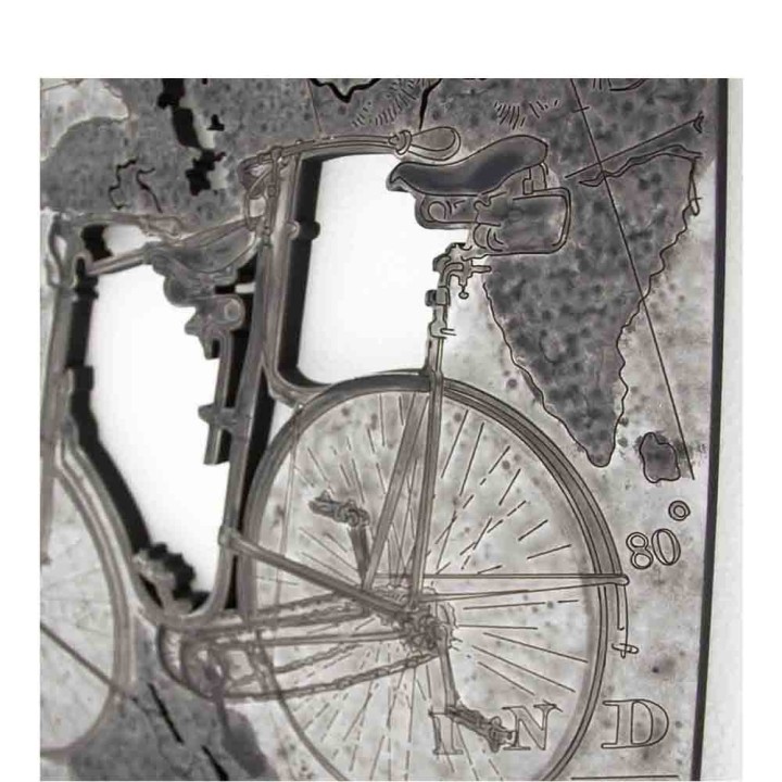 LAS Quadro Tandem in MDF intagliato nero 48 × 48 cm