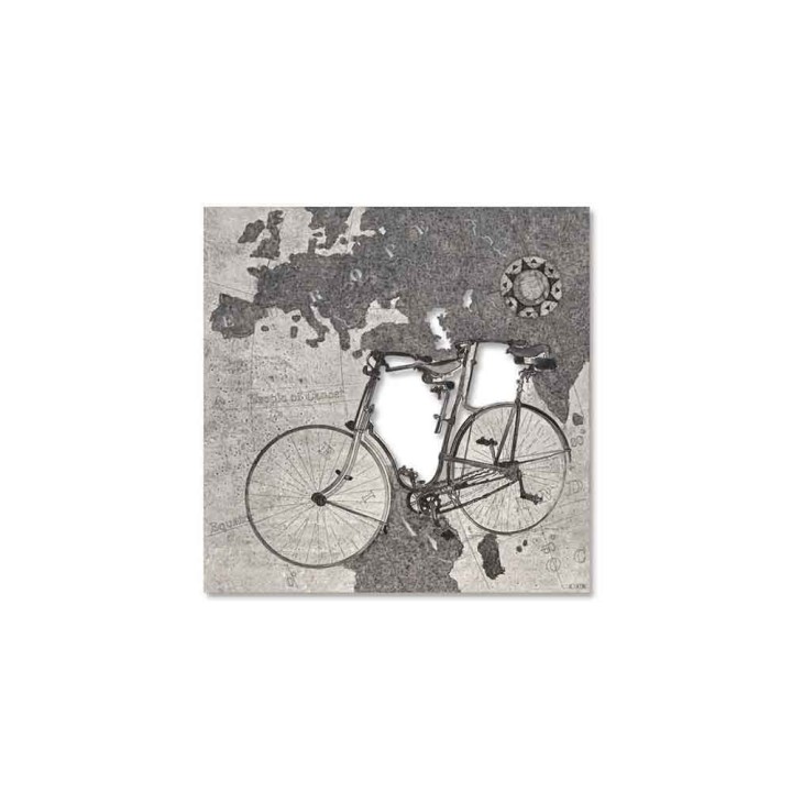 LAS Quadro Tandem in MDF intagliato nero 48 × 48 cm