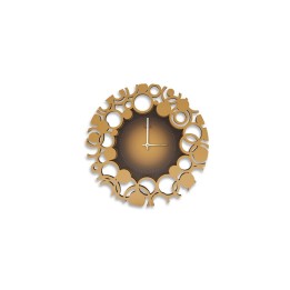 LAS Orologio da parete E-Volution con decoro oro Ø 40 cm