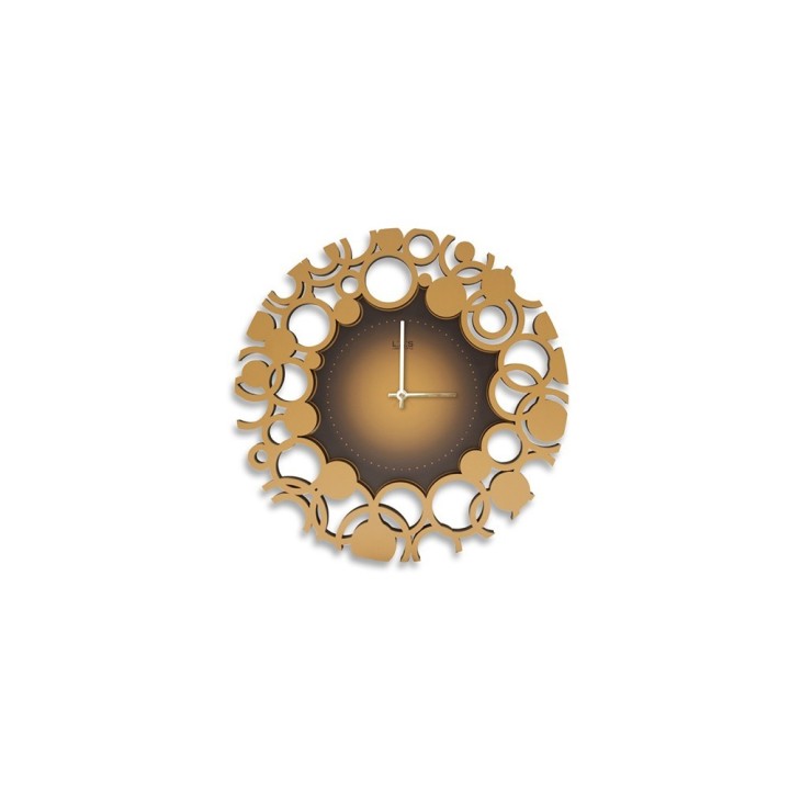 LAS Orologio da parete E-Volution con decoro oro Ø 40 cm