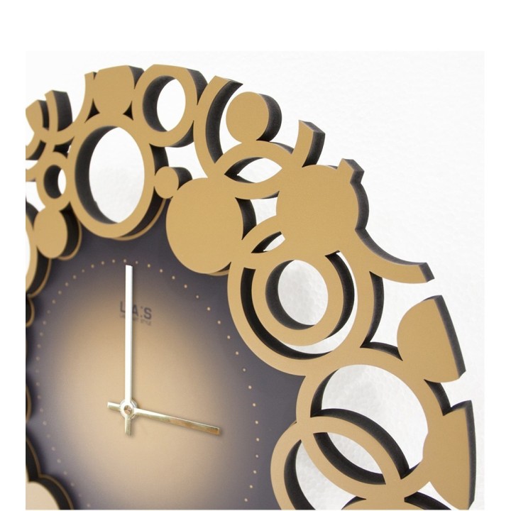 LAS Orologio da parete E-Volution con decoro oro Ø 40 cm