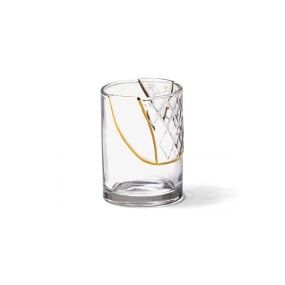 BICCHIERE IN VETRO "KINTSUGI -n'2"  ? Cm.7,6 h. 10