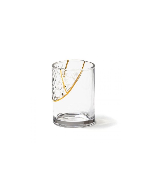BICCHIERE IN VETRO "KINTSUGI -n'2"  ? Cm.7,6 h. 10