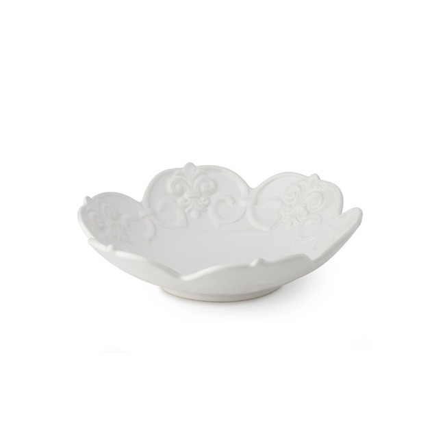 Ciotola Decorativa a Forma di Fiore in Porcellana Bianca – Hervit Creations (Ø 15 x H 4 cm)