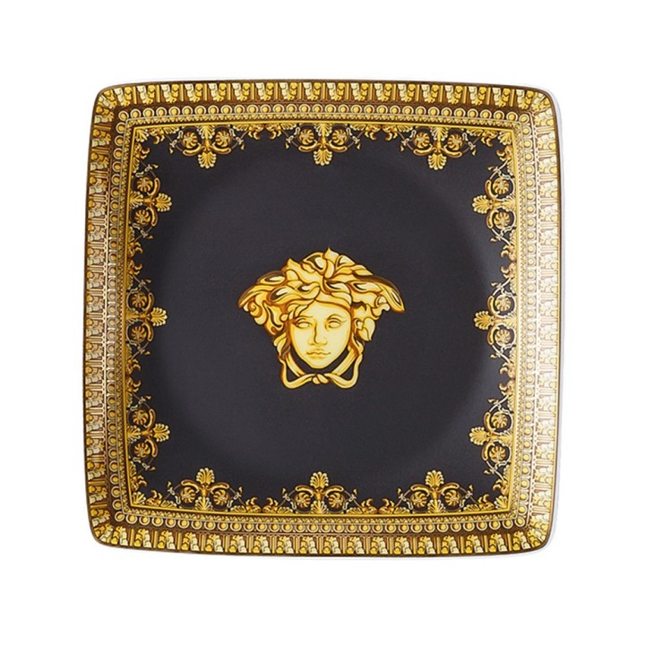 Versace Coppetta quadrata Baroque Nero 12 × 12 cm