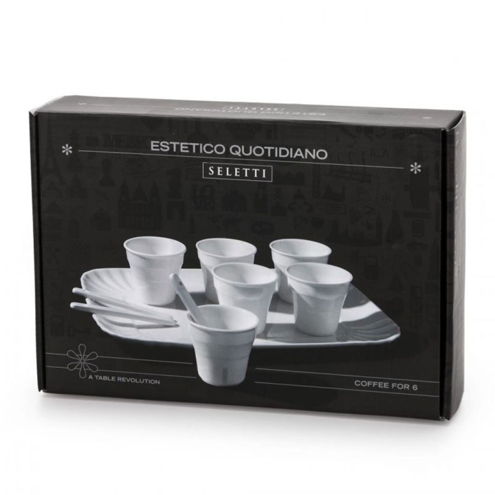 Seletti 6 tazzine Estetico Quotidiano con vassoio