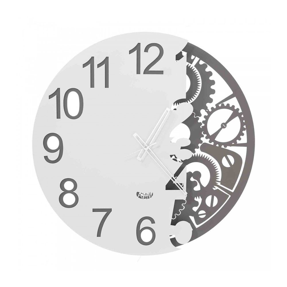 Arti e Mestieri orologio da parete Full Meccano ardesia e bianco - Candida  Celiento