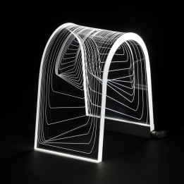 Vesta Lampada Arc Square piccola plexiglass LED