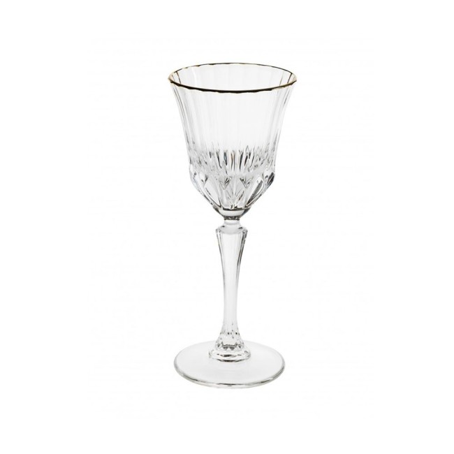SET 6 CALICE OH MY GOLD CRYSTAL GLASS
