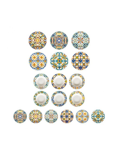 Brandani Servizio Piatti Medicea in Porcellana New Bone China – 18 Pezzi