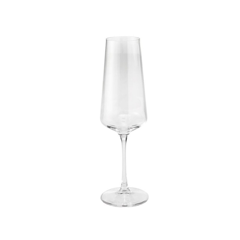 Brandani Set 6 Flute Essential in Crystal Glass – 30 cl