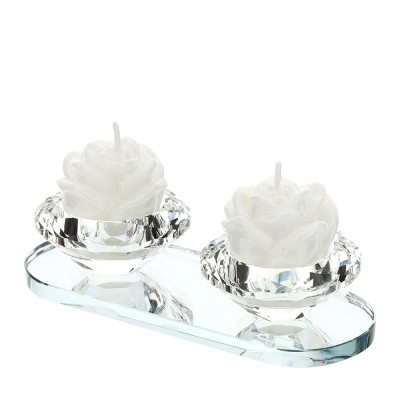 PORTATEALITE CRISTALLO 2 FIAMME 16X4CM