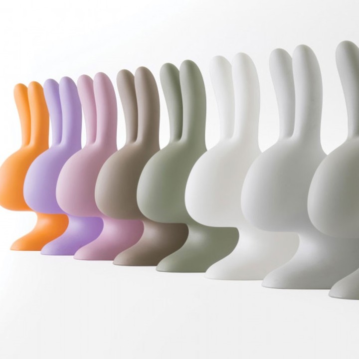 Qeeboo Sedia Rabbit Chair Baby rosa