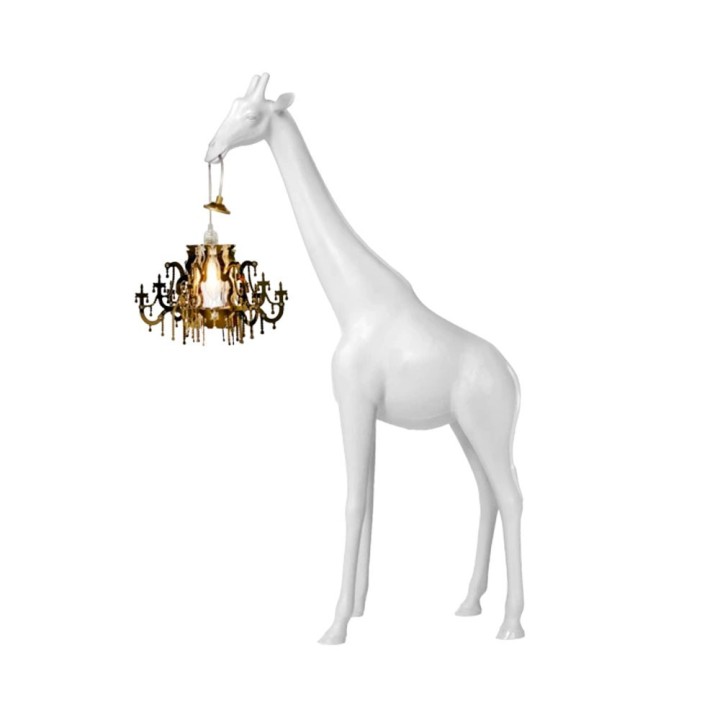 Qeeboo Giraffe in Love XS bianca alta 100 cm