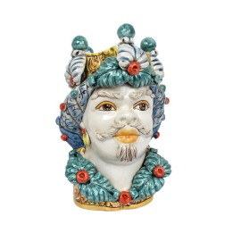 Verus Ceramiche Testa di Moro Demetra uomo volto bianco