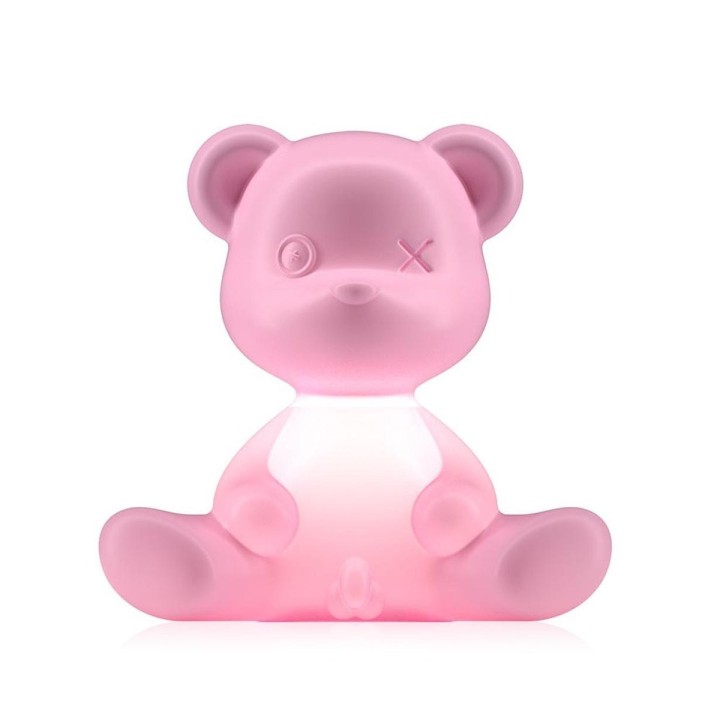 Qeeboo Teddy Boy rosa con cavo