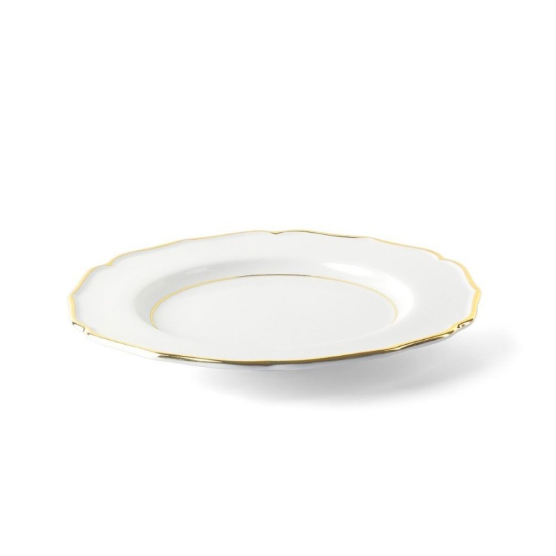 Piatto Piano 27 cm Doppio Filo Oro Bitossi Home in Porcellana