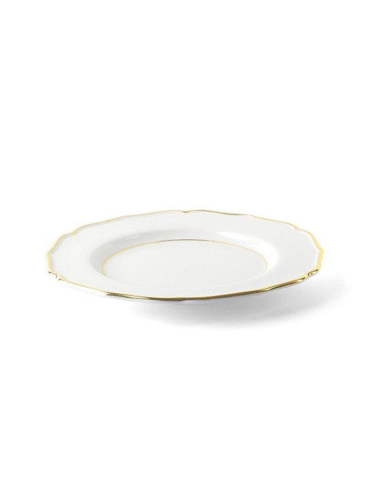 Piatto Piano 27 cm Doppio Filo Oro Bitossi Home in Porcellana