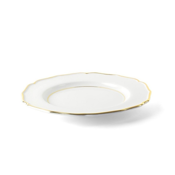 Bitossi Home Piatto piano doppio filo oro Ø 27 cm