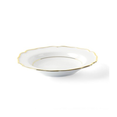 Piatto Fondo 23 cm Doppio Filo Oro Bitossi Home in...