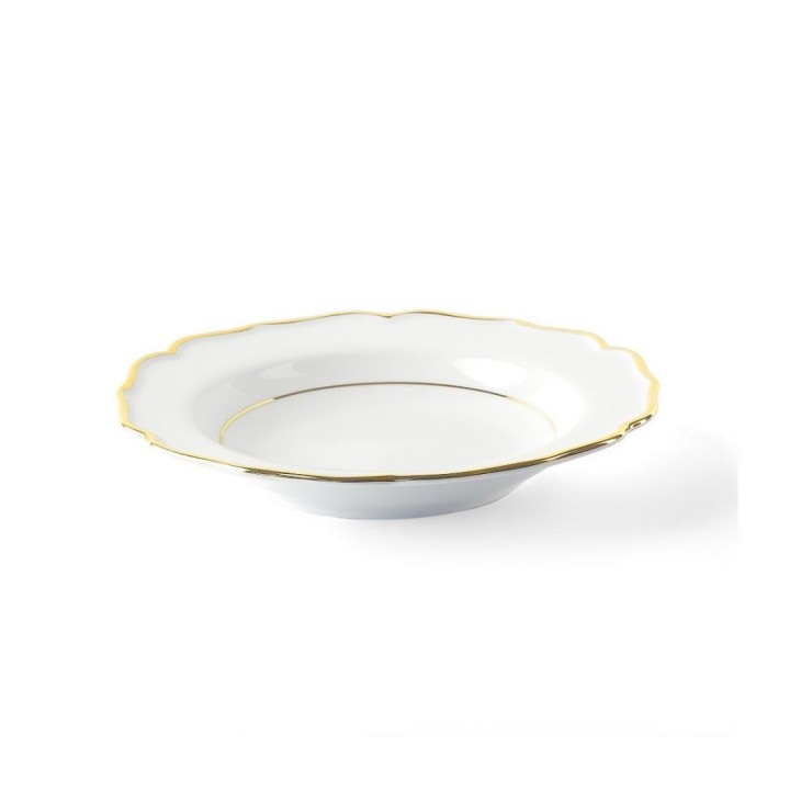 Bitossi Home Piatto fondo doppio filo oro Ø 23 cm