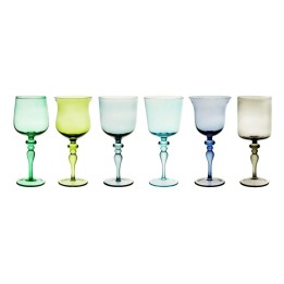 Bitossi Set di 6 calici da vino Diseguale blu e verdi