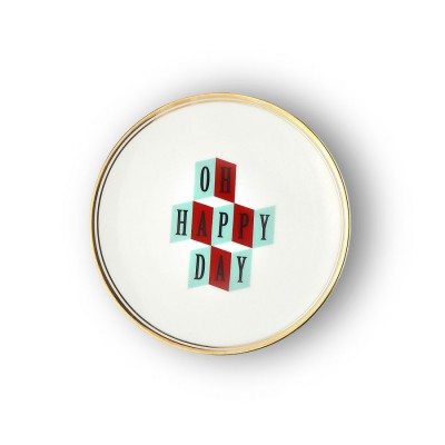 Piatto Oh Happy Day Bitossi Home – Porcellana Bianca con...