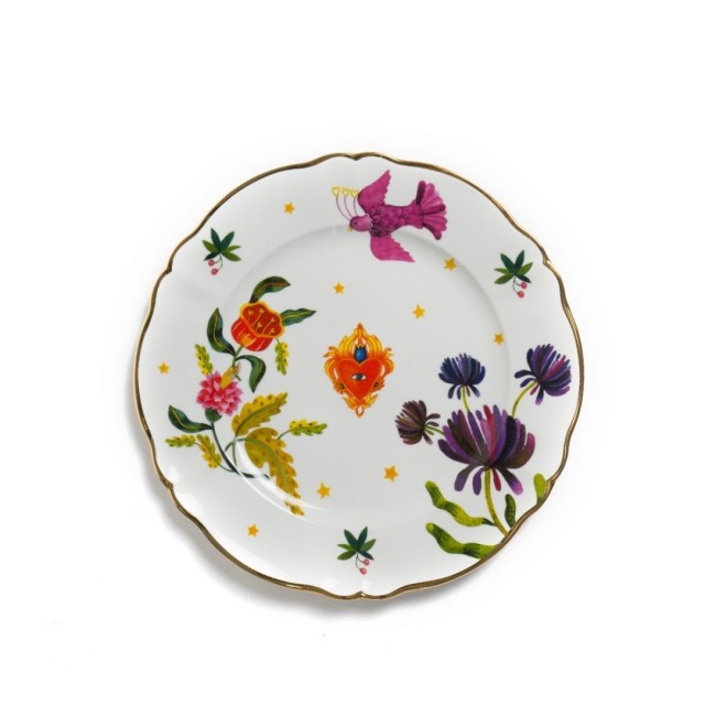 Piatto Portata Rotondo 32,5 cm Decorazione Floreale Bitossi Home