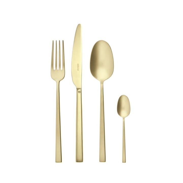 Sambonet Set di 24 posate Rock PVD Champagne Antique
