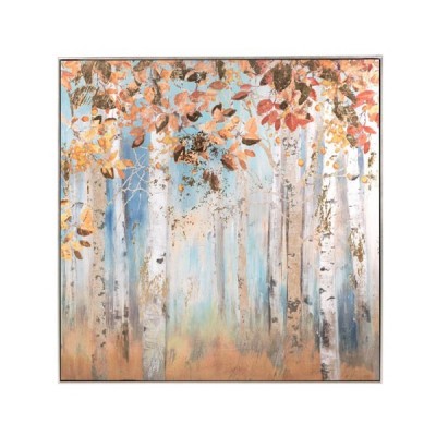 L'Oca Nera quadro con cornice con paesaggio autunnale 103x103cm