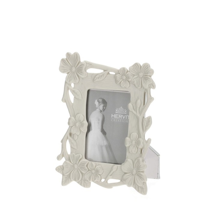Hervit Creations Cornice Jardin porcellana bianca 13 × 17 cm