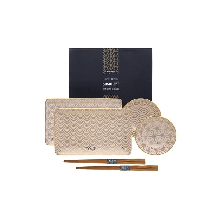Tokyo Design Set sushi Nippon Gold 6 pezzi
