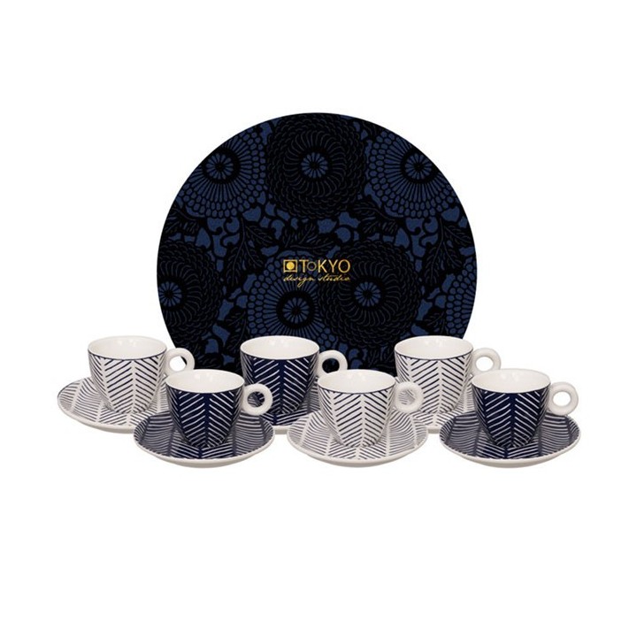 Tokyo Design 6 tazzine espresso Bleu Denimes