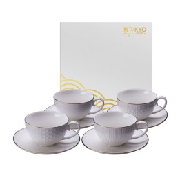 Tokyo Design Servizio caffè Nippon White filo oro