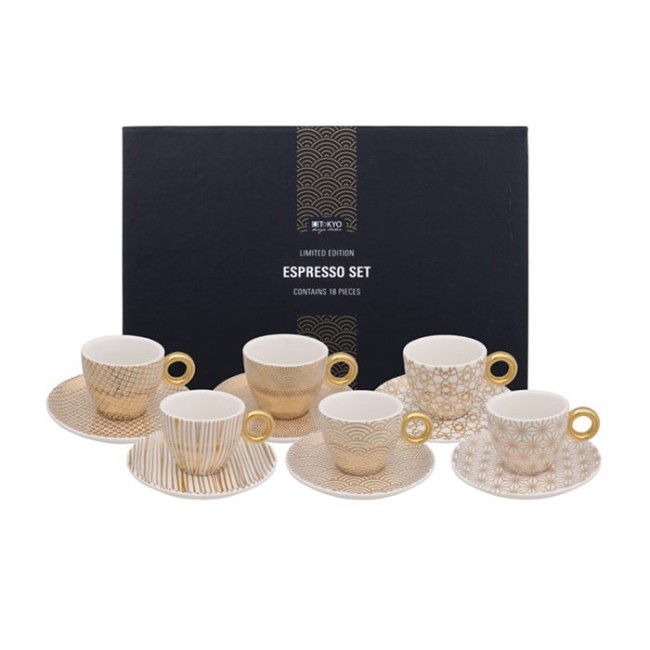 LIMITED NIPPON GOLD ESPRESSO SET 18PCS