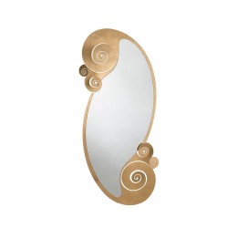 Arti e Mestieri Specchio Circeo foglia oro 63 × 130 cm