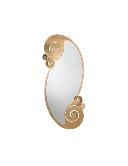 SPECCHIO CIRCEO FOGLIA ORO