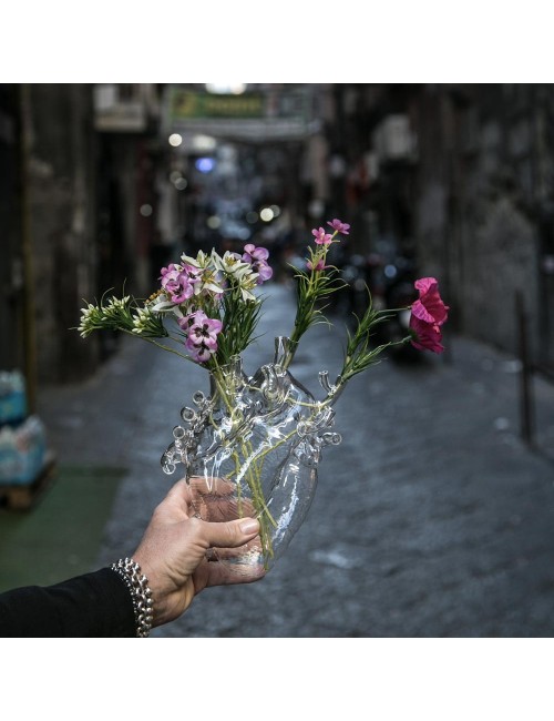 Love in Bloom Glass – Vaso a Cuore in Vetro di...