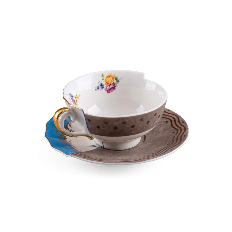 TAZZA DA T? CON PIATTINO IN PORCELLANA "HYBRID-KER